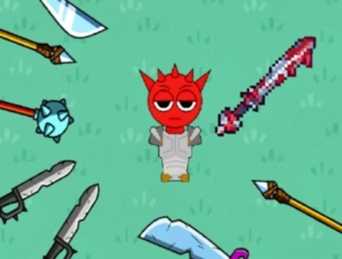 Hra Red Sprunki s mečom  online