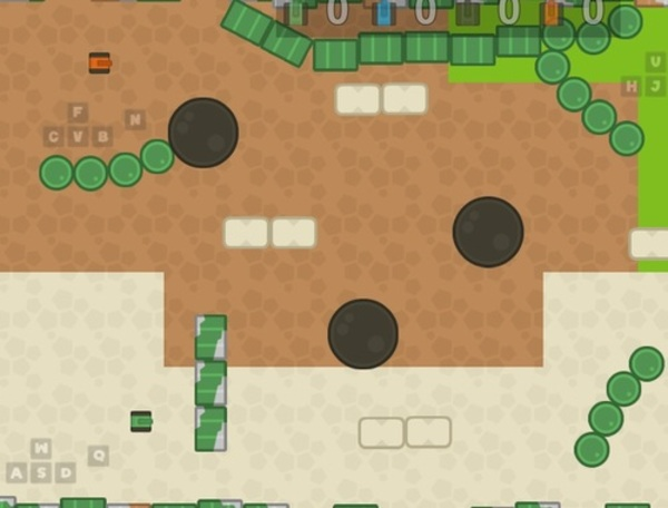 Hra 1 2 3 4 hráčsky tank Game 2d  online