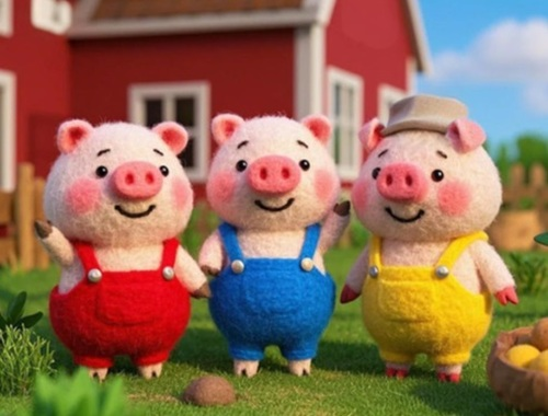 Hra Nájdite rozdiely: 3 malé ošípané  online