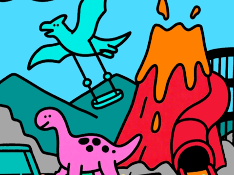Hra Farba podľa kódu Dino Park  online