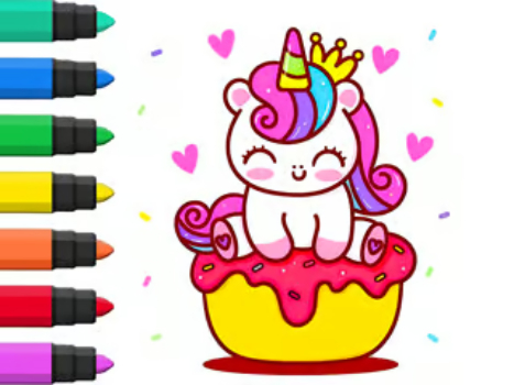 Hra Omaľovánka: Cupcake Unicorn  online