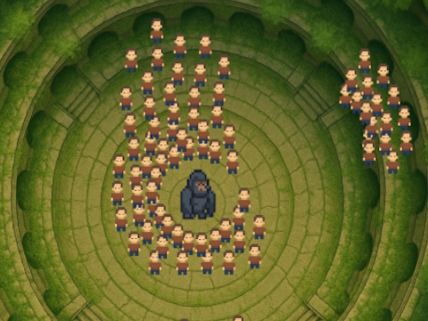 Hra Ľudia vs gorilla  online