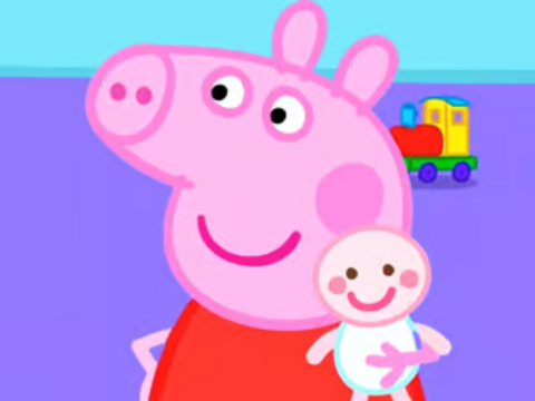 Hra Jigsaw Puzzle: Peppa Pig Nové dieťa  online