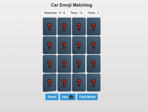 Hra Porovnávanie automobilu  online