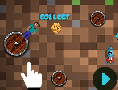 Hra MineBlock Otočte a letí dobrodružstvo  online