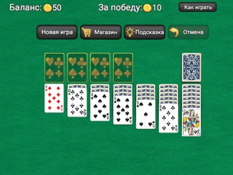 Hra Klasický solitaire klondike online