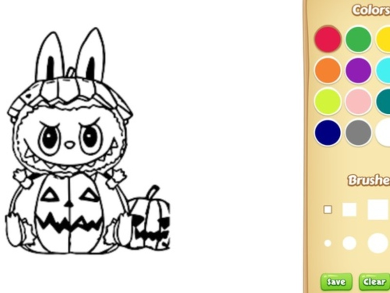 Hra Kreslenie a sfarbenie: Labubu na Halloween online