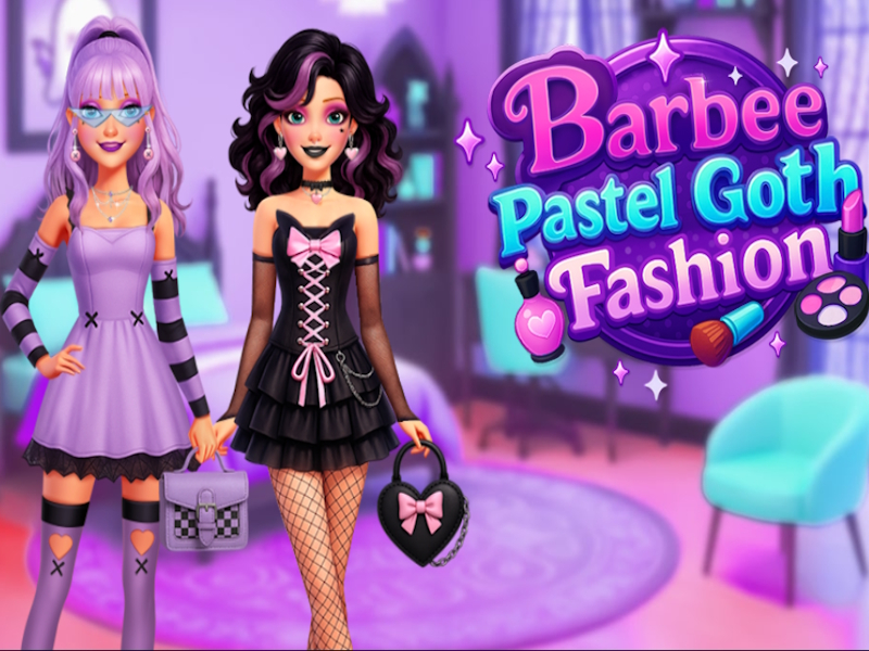 Hra Barbie pastelová gotická móda online