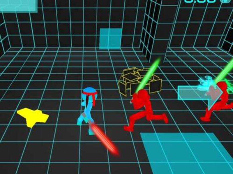 Hra Steakman Neon Battle o mečoch online