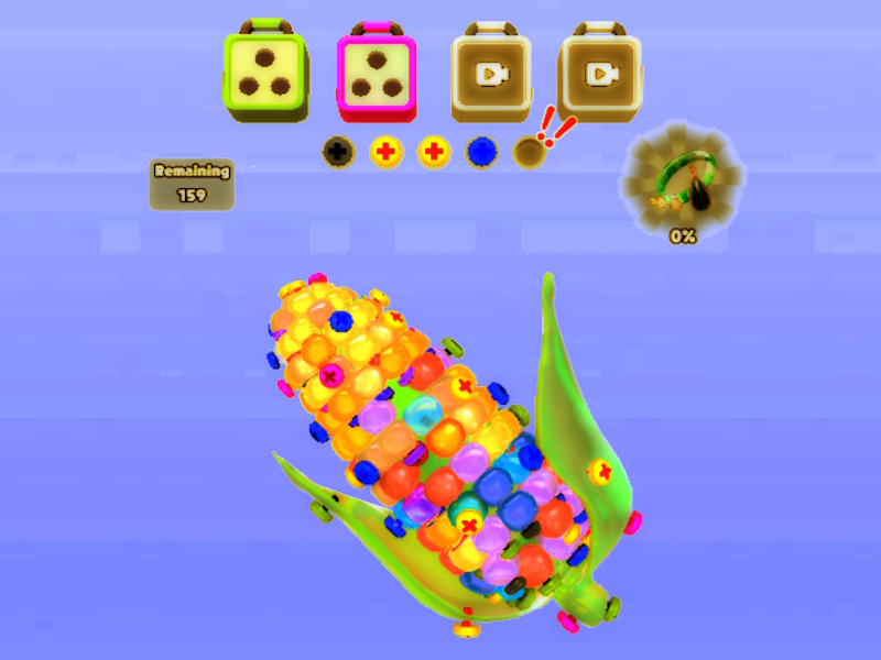 Hra Zoradenie skrutiek puzzle miešania kolíka 3D online