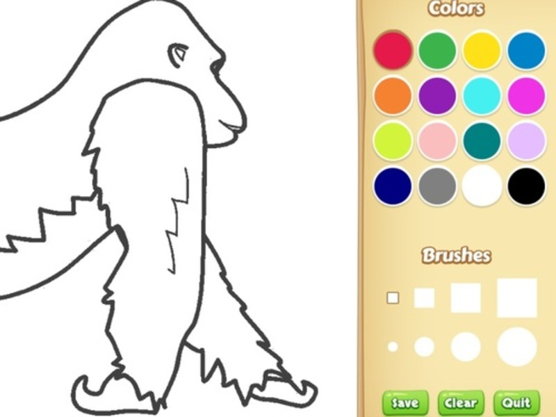 Hra Vyfarbenie knihy pre deti: Gorilla online