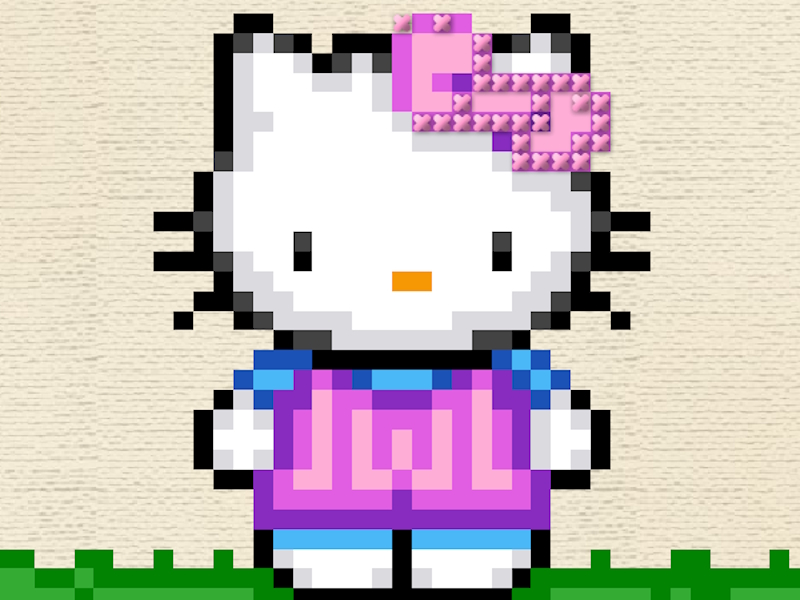 Hra Hallo Kitty: Krížová výšivka online