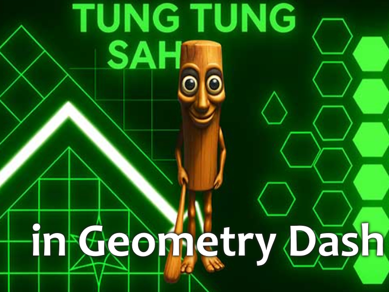 Hra Tung Tung Sahur v pomlčke geometrie online